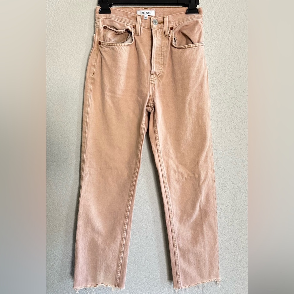 Re/Done Beige Denim Jeans
